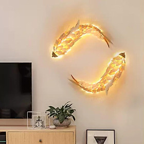 Mua Đèn gỗ cá chép decor gắn tường trang trí phòng khách