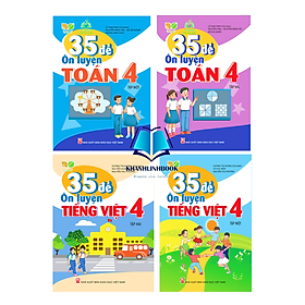 Sách - Combo 4 cuốn 35 đề ôn luyện Toán + Tiếng việt 4 ( kết nối tri thức )