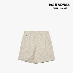 MLB - Quần shorts unisex ống rộng lưng thun Monogram 3ASMM0233