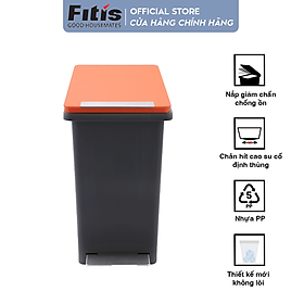 Thùng rác nhựa Fitis Compact PPS1-905 - cam xám - 10L