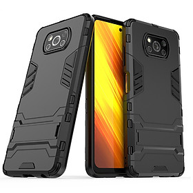 Ốp lưng cho Xiaomi Poco X3 NFC iRON - MAN Nhựa PC cứng viền dẻo chống sốc