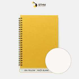  Sổ tay lò xo bìa trơn cao cấp - Khổ A5 - STHM stationery