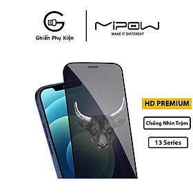 Cường Lực Mipow Kingbull Chống Nhìn Trộm Premium HD 2.7D For iPhone 13/13 PRO/13PRO MAX - Hàng Chính Hãng