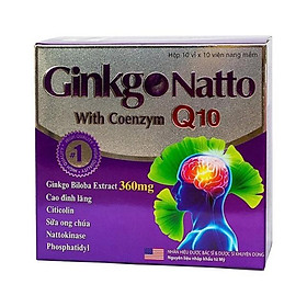 Ginkgo Natto Q10 Tăng cường lưu thông máu, giảm các di chứng sau tai biến (hộp 100 viên )