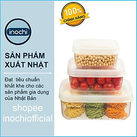 Bộ 6 hộp thực phẩm chữ nhật Hokkaido 500-750-1000-1500-2000-2500ml