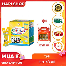 2 siro ăn ngon babyplus tặng set yến 6 hũ