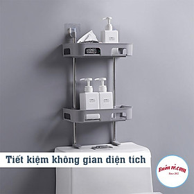 Kệ gác bồn cầu toilet 3 tầng gắn tường thiết kế thông minh tiện ích - Kệ để đồ phòng tắm nhà vệ sinh
