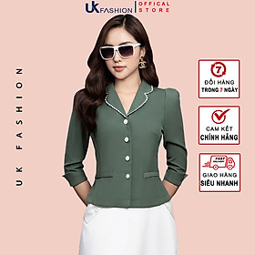 Áo Ký Giả Peplum UK Fashion Thiết Kế Tay Lỡ Cổ Phối Ren, Chất Liệu Nhập Hàn Mềm Mịn NKSM2208001