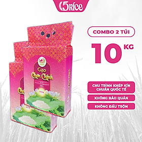 Gạo Chơn Chính ST25 - Túi 10kg - Gạo thượng hạng thơm dẻo, đậm vị  5RICE