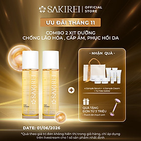 Combo 2 Xịt dưỡng NMN và HA chống lão hóa, giúp cấp ẩm và phục hồi da Sakirei NMN Revitalize Treatment Spray 150ml