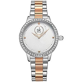 Women Easy Reader Date Expansion Watch Ladies Quartz Clock Female Bracelet Quartz Wrist Watch