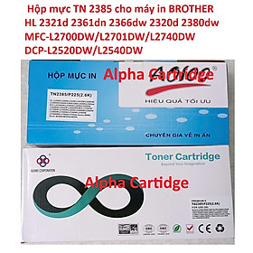 Mua Hộp mực TN 2385/2325 Dành cho Brother HL L2300D L2305W L2320D L2340DW L2360DW 2321d 2361dn 2366dw L2380DW DCP-L2520DW L2540DW MFC-L2680W L2700DW L2705DW L2707DW L2720DW L2740DW CÓ LỔ ĐỔ MỰC Hàng Chính Hãng Alpha Cartridge