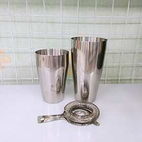 Mua Bộ Shaker Inox 2 mảnh 600ml-800ml và chặn đá inox loại ngắn