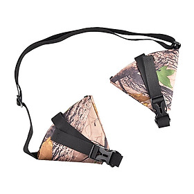 Bow Carrier, Archery Bow Sling Shoulder Strap Holder Carrying Belt with Double Pockets Bag for Compound Bow Protector