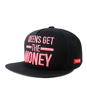 PREMI3R Mũ Snapback Nón Hiphop MONEY màu hải quân chữ hồng mũ lưỡi trai phong cách hàn quốc nón thương hiệu chính hãng