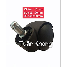 Bánh xe ghế xoay văn phòng 50mm chốt 11mm