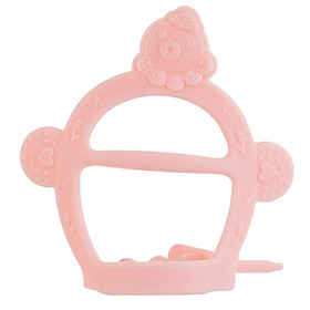 Baby Teething Toys Food Grade Silicone Soothing Teething for Babies Infants Pink
