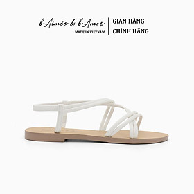 Dép sandal nữ đẹp thời trang đi biển quai dây mảnh đế bệt cao cấp chính