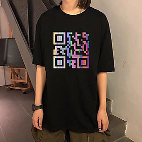 Áo Thun Nam_ Nữ Phản Quang In hình MÃ QR , áo chất, đi đêm, đi phượt bao ngầu, nhìn đã mắt