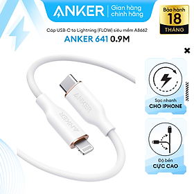 Cáp anker powerline iii flow usb-c to lightning 0.9m - a8662