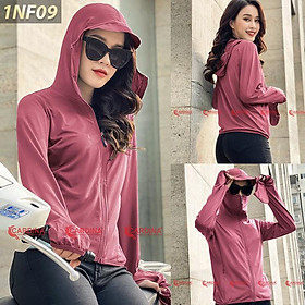 Áo Chống Nắng 1 Lớp Chất Thun Lạnh Cao Cấp vải thông hơi thun lạnh, mát, co giãn, túi rộng sâu