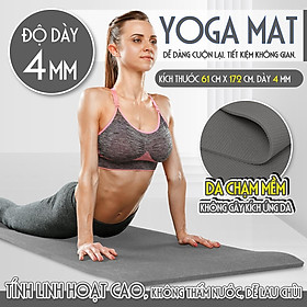 Thảm Tập Yoga cao cấp , chống trượt 10mm - 4mm cao cấp, gấp gọn, du lịch tiện lợi