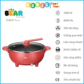 Mua Nồi Điện Đa Năng  Nồi Lẩu Điện SUBE006 Dung Tích 6L  Công Suất 1500W - Hàng Chính Hãng