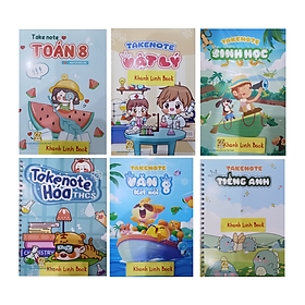 Sách - Combo takenote văn + Toán + tiếng anh + sinh + vật lí + hóa lớp 8