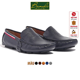 Giày Lười Nam Banuli Nappa Cow Leather Shoes - Moccasin Loafers C6ML1 (Da Bò Nappa Mềm Dẻo, Đế Siêu Nhẹ, Chống Trượt, Bảo Hành Trọn Đời)