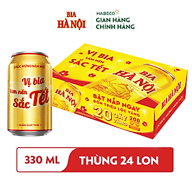 Bia Hà Nội - Thùng 24 Lon 330ML - Phiên bản Tết