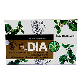 Hỗ trợ giảm đường huyết FoDia- Hộp 30 viên.