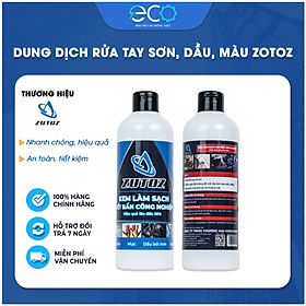 Dung dịch rửa tay sơn, dầu, màu ZUTOZ chuyển tẩy rửa các vết bẩn sơn màu, mực in, keo dán, dầu nhớt, hắc ín