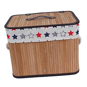 Weave storage basket with bamboo handmade snacks toy storage box