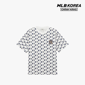 MLB - Áo thun unisex cổ tròn tay ngắn Checkerboard Clipping Logo Overfit 3ATSM1133