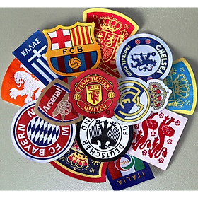 Set 30 Sticker logo CLB bóng đá có ép lụa