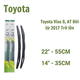 Cần gạt mưa ô tô thanh 3 khúc A9 dành cho xe Toyota: Camry E-G, Zace, Prado... và các xe khác hãng Toyota - Hàng nhập khẩu