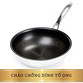 Chảo Siêu Chống Dính Sâu Lòng Vân Đá Tổ Ong Hàn Quốc, Chảo Chống Dính Dùng Được Mọi Loại Bếp