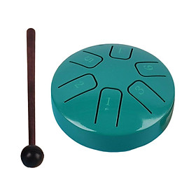 Drum 3.8 inch Musical Instrument Portable Hand Pan Drum Green