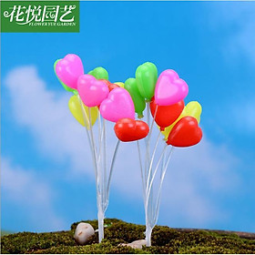 Chùm Bóng Bay Nhiều Màu làm tiểu cảnh quà tặng trang trí