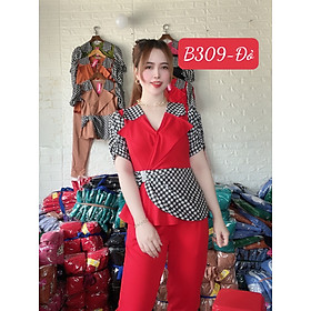 Sét bộ thun tay lỡ phối ca rô 5 size từ 40 kg đến 75 kg.CHCH34