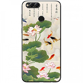Ốp lưng dành cho Honor 7X mẫu Hoa sen cá