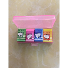 BỘ 4 CỤC GÔM TẨY MINI NHIỀU MÀU CHO BÉ VUI HỌC