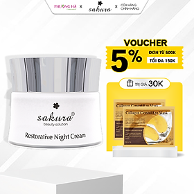 Kem dưỡng phục hồi chống lão hóa da ban đêm Sakura Restorative Night Cream 30g