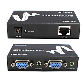 Mua Nối dài cáp VGA và Audio 100m qua đường dây mạng VGA Extender MT-100T - Chính Hãng