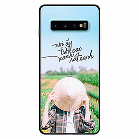 Ốp lưng in cho Samsung S10 Plus Mẫu Lấy Nón
