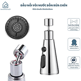 Mua Đầu Nối Vòi Nước Bồn Rửa Chén Đa Năng  3 Chế Độ Phun  Xoay 720° Chống Bắn Tung Tóe - HÀNG CHÍNH HÃNG MINIIN