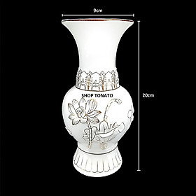 Mua BÌNH BÔNG LỌ HOA SEN TRẮNG 108 CAO 18CM 20CM 22.5CM 25CM
