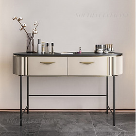 Mua Bàn trang điểm cao cấp  kiểu dáng Bắc Âu  mặt đá Ceramic  chân kim loại  có 2 ngăn kéo – EL-TD17