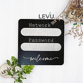 Mua Bảng alu đen khắc laser decor điền thông tin wifi password mẫu mới cao cấp