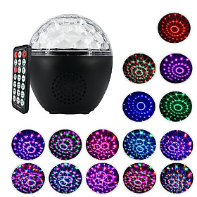 10W USB Rechargeable Disco Ball Strobe Light Sound Activated BT Speaker Remote Control LED Lamp Party Stage Lights